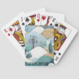 Pastelllandschaftsmuster Spielkarten