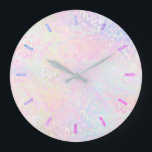 Pastellleopard-Haut, große Uhr<br><div class="desc">Zeituhr</div>