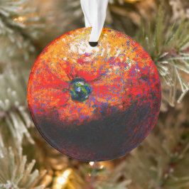 Pastellmalerei eines orangefarbenen Zitrusfrüchtev Ornament