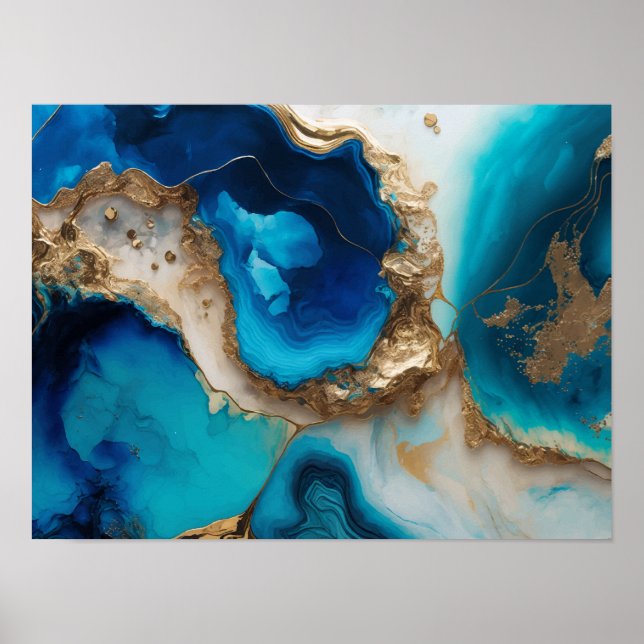 Pastellmarmor Poster (Vorne)