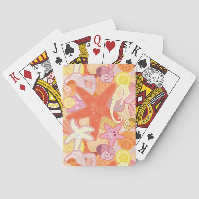 Pastellmeerkreaturmuster Spielkarten (Rückseite)