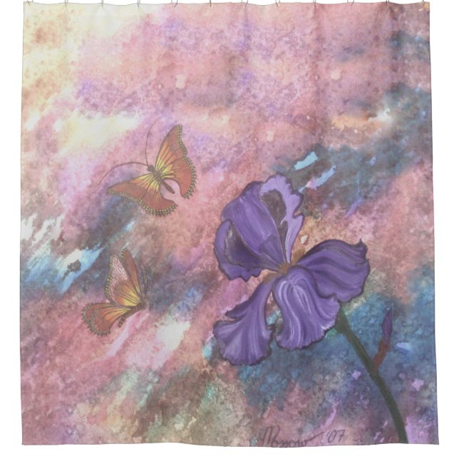 Pastellmonarch-Duschvorhang Duschvorhang (Vorderseite)