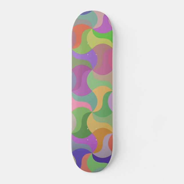 Pastellmosaik-Skateboard Skateboard (Vorderseite)