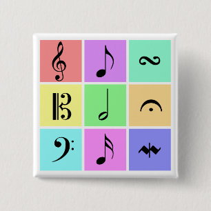 Pastellmusiksymbole Button
