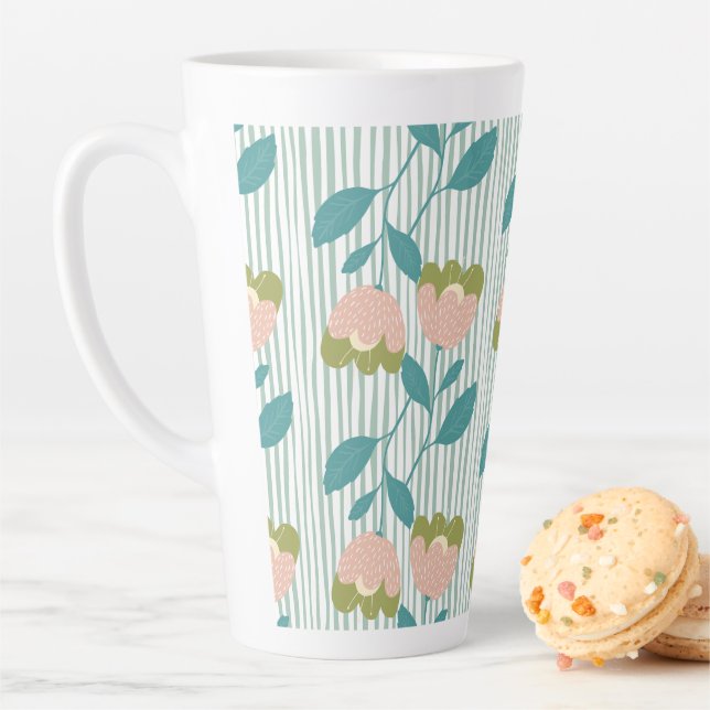 Pastellmuster für sie und Naturliebhaber Blau Milchtasse (Beispiel)