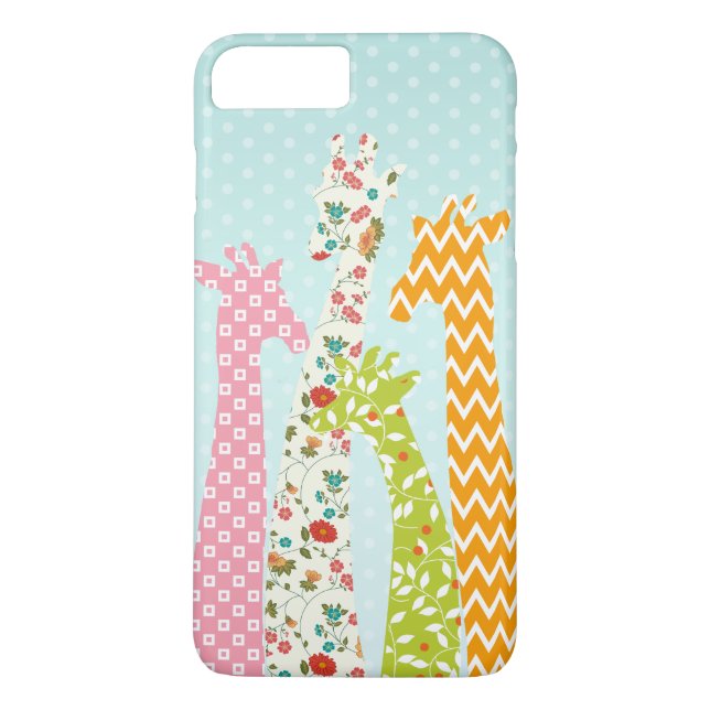 Pastellmuster gefüllt 4 Giraffen iPhone 7 Plus Case-Mate iPhone Hülle (Rückseite)
