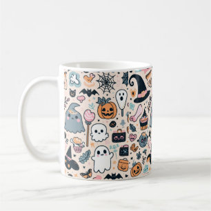 Pastellmuster mit Pumpkin Ghost Kaffeetasse