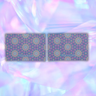 Pastellmutter Perlmuster Name Monogramm Kissenbezug