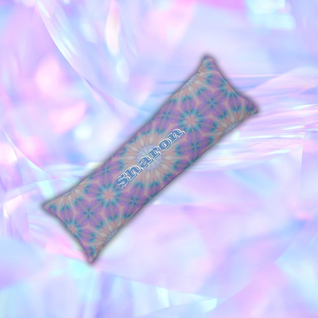 Pastellmutter Perlmuster Name Monogramm | Seitenschläferkissen (Von Creator hochgeladen)