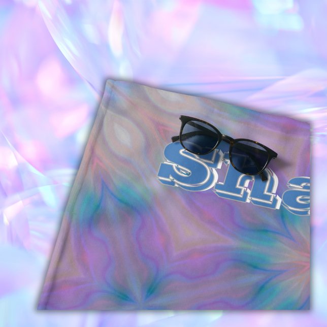 Pastellmutter Perlmuster Name Monogramm | Strandtuch (Von Creator hochgeladen)