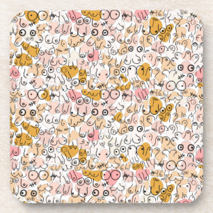 pastellneutrales Muster Getränkeuntersetzer