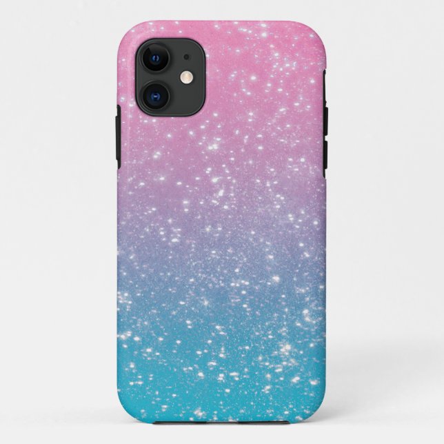 PastellOmbre Glitzer Case-Mate iPhone Hülle (Rückseite)