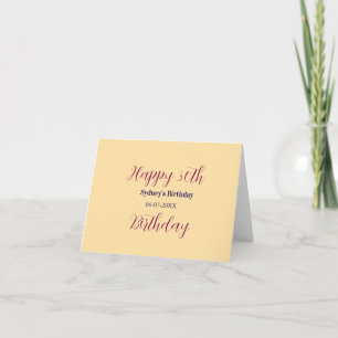 Pastellorange glücklicher 30. Geburtstag Name Datu Dankeskarte