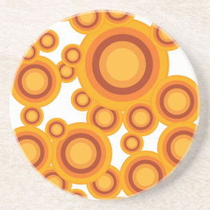 pastellorange Kreis Untersetzer