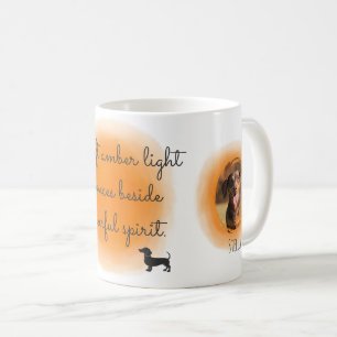 Pastellorange-Watercolor-Dachshund-Individualfoto  Kaffeetasse