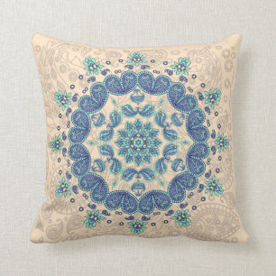 Pastellpaisley-Kaleidoskop-Wurfs-Kissen Kissen