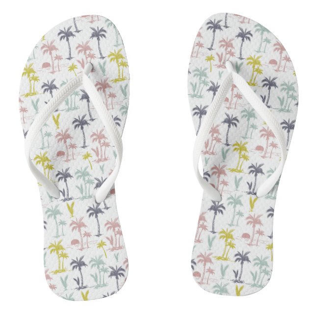 Pastellpalme durch das Strand-Muster Flip Flops (Fußbett)