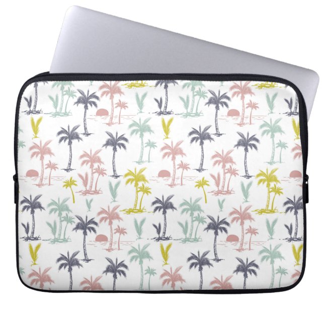 Pastellpalme durch das Strand-Muster Laptopschutzhülle (Vorderseite)