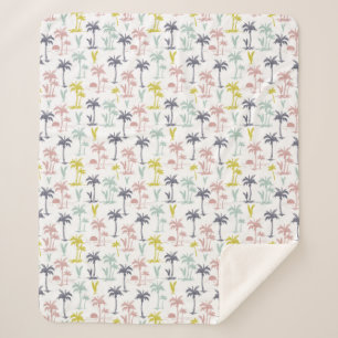 Pastellpalme durch das Strand-Muster Sherpadecke