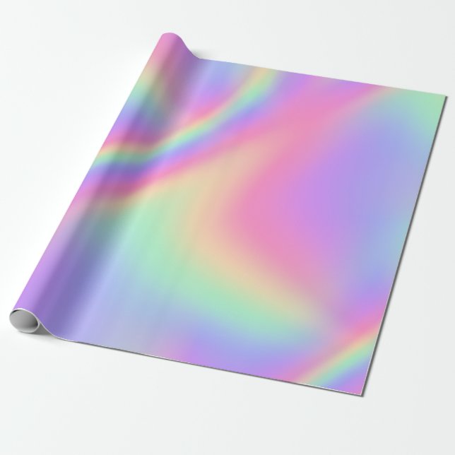 Pastellperle holografisch geschenkpapier (Ungerollt)