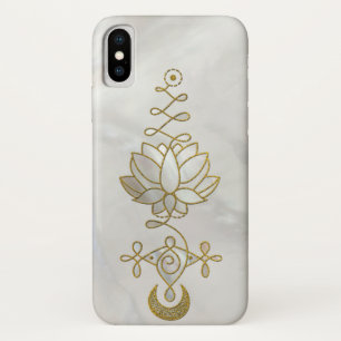 Pastellperle Unalome Lotus Symbol iPhone X Hülle