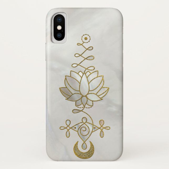 Pastellperle Unalome Lotus Symbol Case-Mate iPhone Hülle (Rückseite)