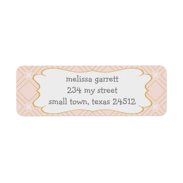 Pastellpfirsich und geometrische Gold (Vorne)