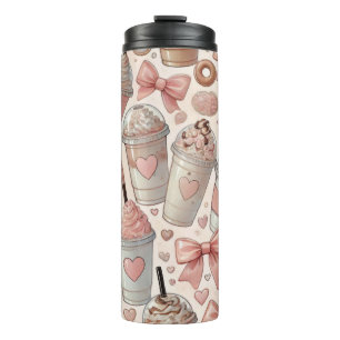 PASTELLPINK & ELFENBEIN VALENTINS-LIEBESTASSEN VOL THERMOSBECHER