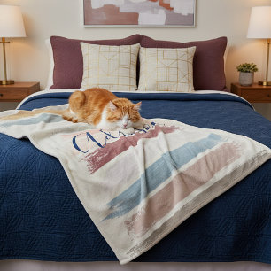 Pastellpinselstriche personalisiert fleecedecke