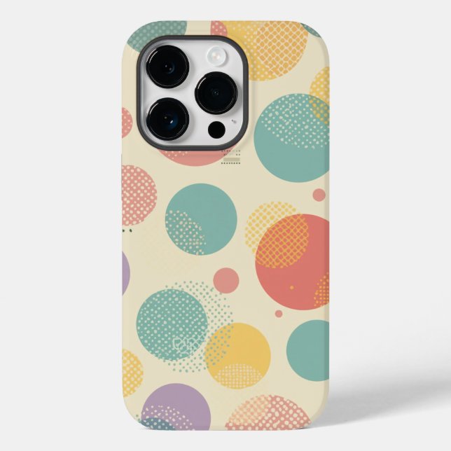 Pastellpolka Dot Retro Multifunktionsdruckmuster m Case-Mate iPhone Hülle (Rückseite)