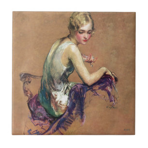 Pastellporträt Fliese