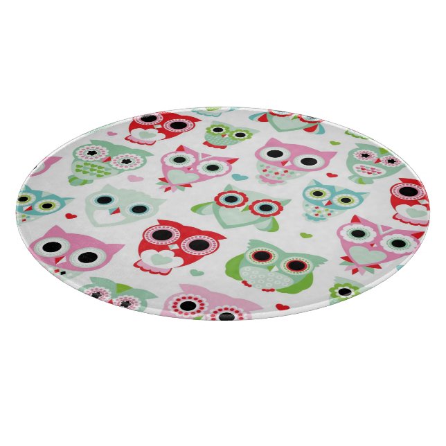 Pastellpulverfarbeulenhintergrund Schneidebrett (Ecke)