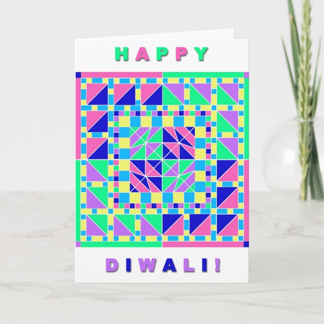 PastellRangoli Diwali Karte (Vorderseite)