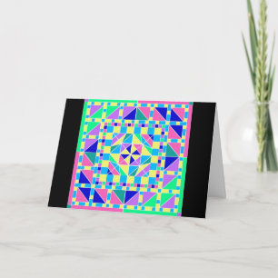 PastellRangoli mit schwarzer Grenze4 Diwali Karte