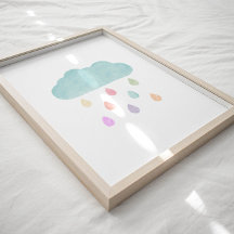 Pastellregen und Cloud-Poster