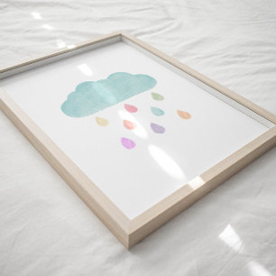 Pastellregen und Cloud-Poster Poster