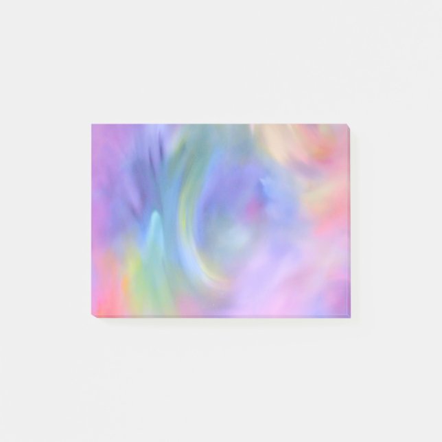 Pastellregenbogen farbige Post-Itanmerkungen Post-it Klebezettel (Vorderseite)