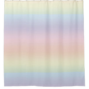 Pastellregenbogen-Farbstreifen-Muster-Duschvorhang Duschvorhang