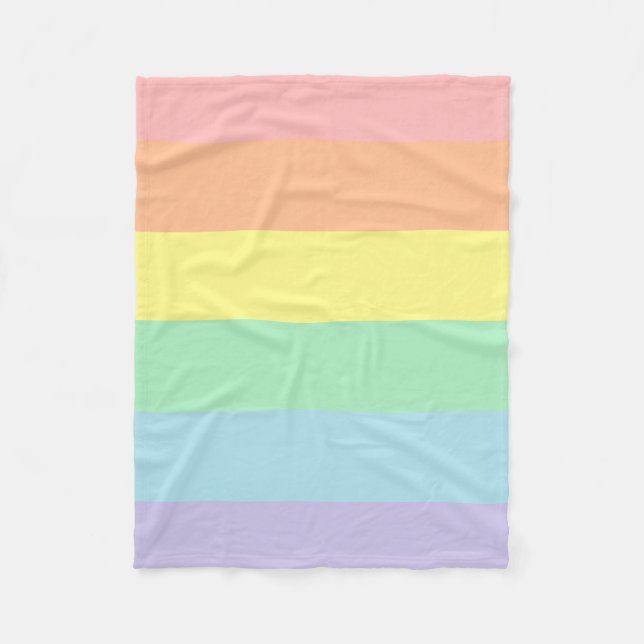 Pastellregenbogen-Fleece-Decke Fleecedecke (Vorderseite)