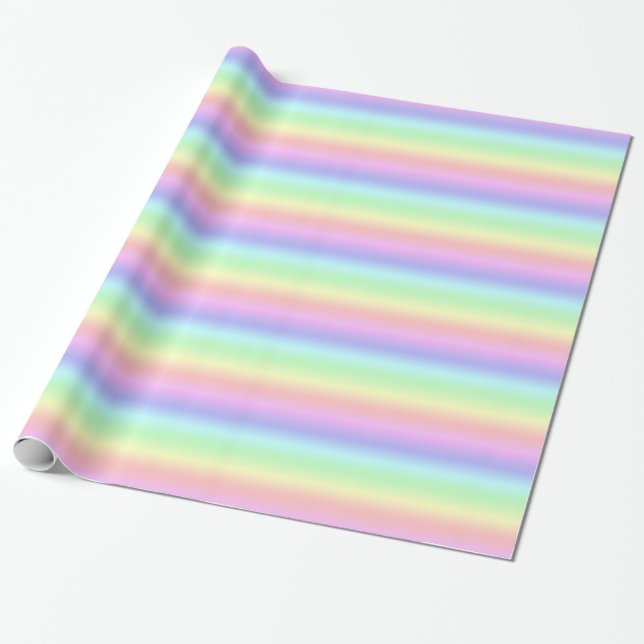 Pastellregenbogen Geschenkpapier (Ungerollt)
