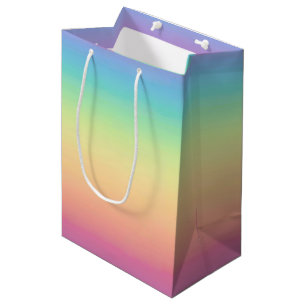 Pastellregenbogen Ombre Gewohnheit Mittlere Geschenktüte