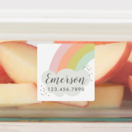 Pastellregenbogen scherzt wasserdichten Aufkleber