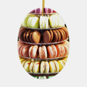 Pastellregenbogen Staplungsfranzosen Macaron Keramik Ornament