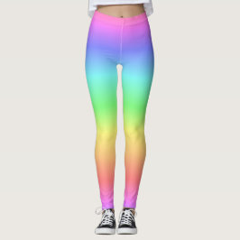 Pastellregenbogen-Steigung Leggings