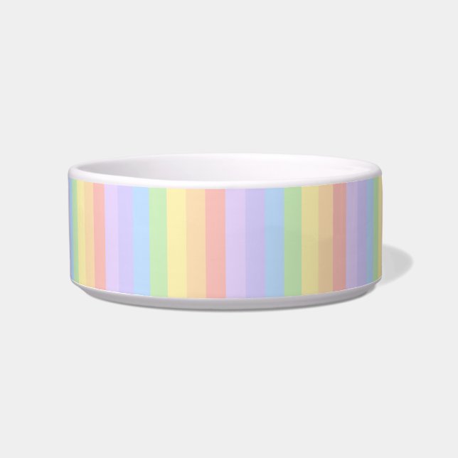 Pastellregenbogen-Streifen Napf (Vorderseite)