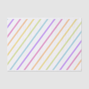Pastellregenbogen-Streifen Seidenpapier
