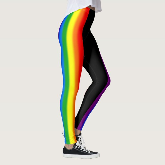 Pastellregenbogen Stripes Unterstützung des Gay Leggings (Rechts)