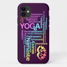 Pastellregenbogen-Yoga-Positionen in Sanskrit