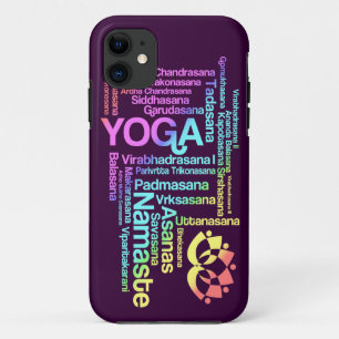 Pastellregenbogen-Yoga-Positionen in Sanskrit Case-Mate iPhone Hülle