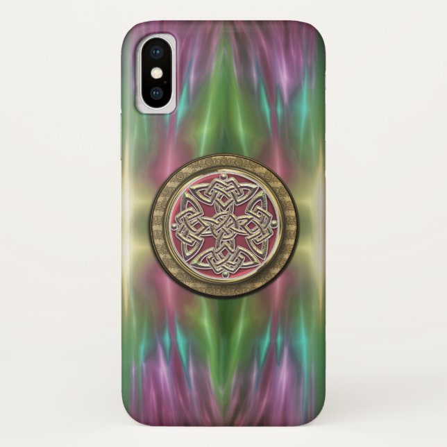 PastellregenbogenCeltic Dara Knoten iPhone X Case-Mate iPhone Hülle (Rückseite)